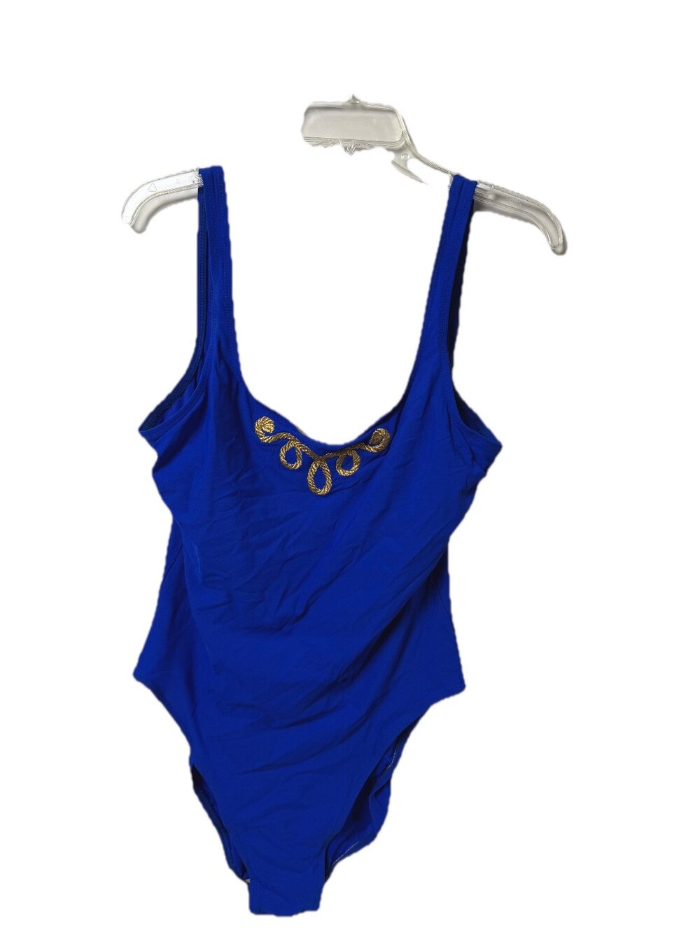 Sirena One Piece Swimsuit Womens Blue Embroidered Built-In Bra one-piece Size 16